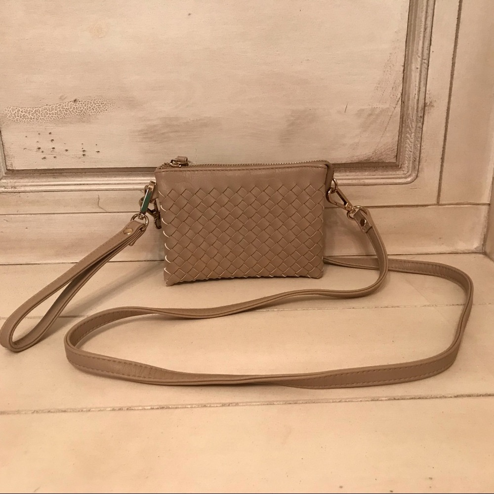 Charming Charlie’s Neutral Crossbody/Wristlet